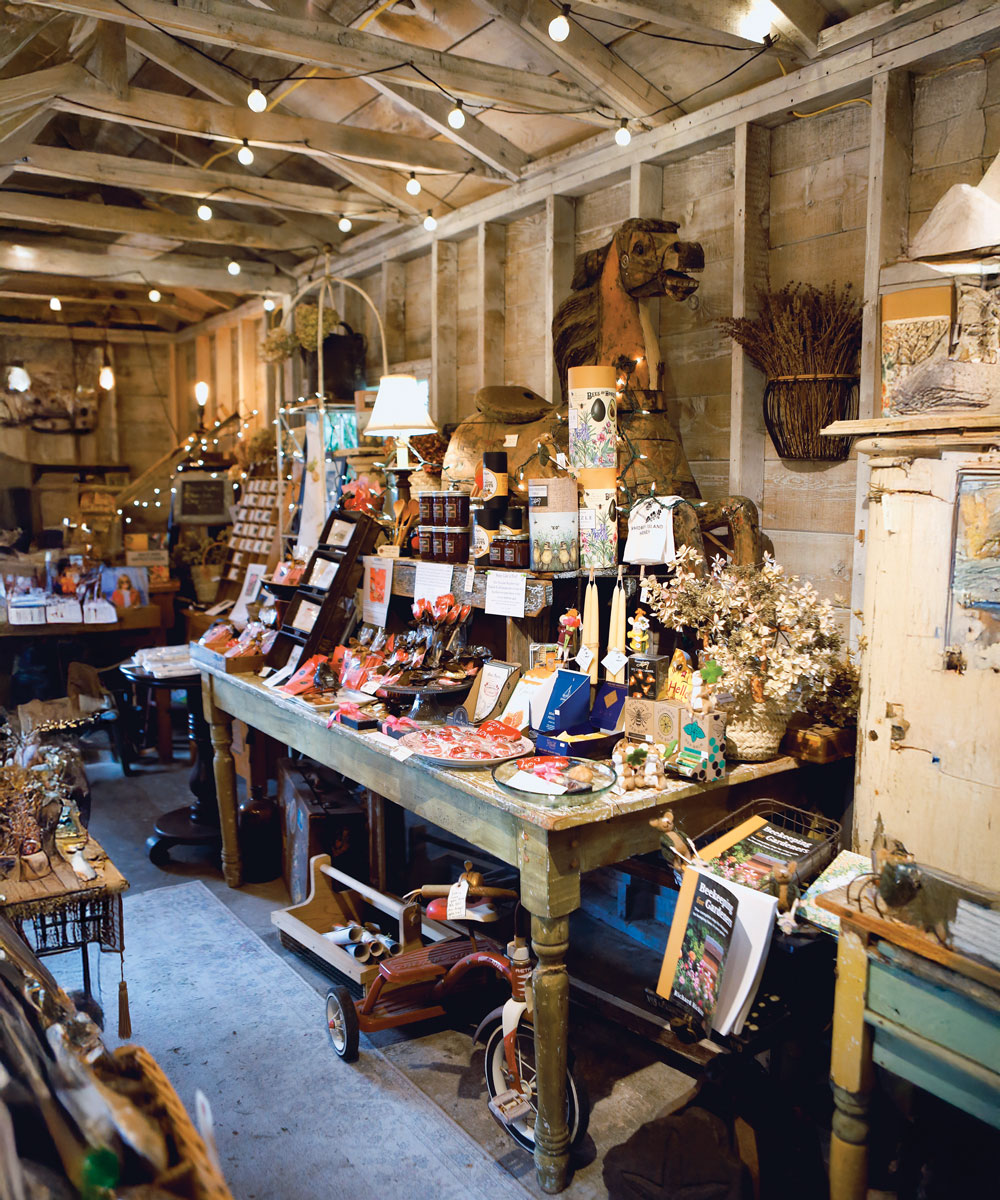 Assorted gifts in store in converted barn
